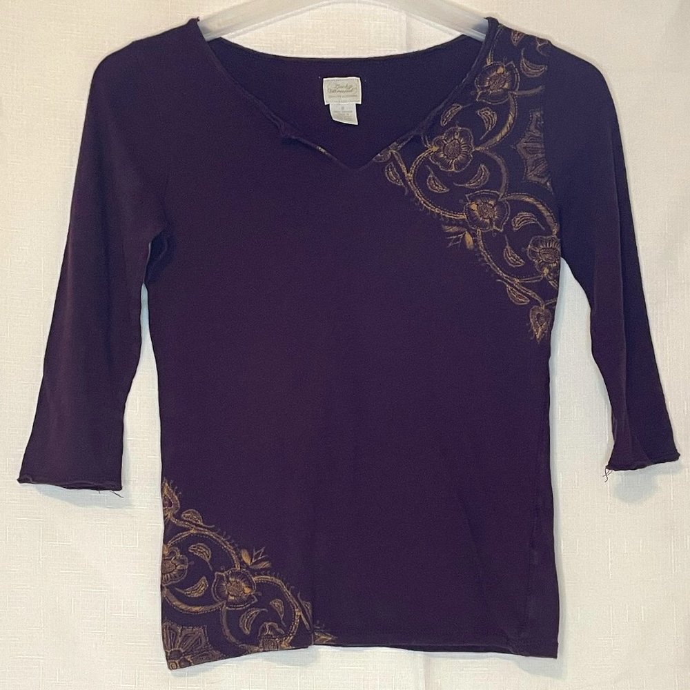 Lucky Brand Burgundy Maroon Medium Top